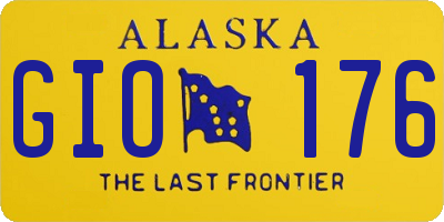 AK license plate GIO176