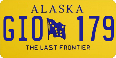 AK license plate GIO179