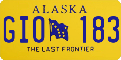 AK license plate GIO183