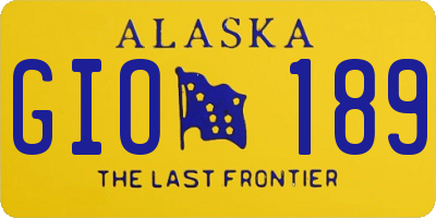 AK license plate GIO189