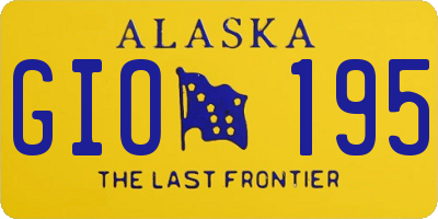 AK license plate GIO195