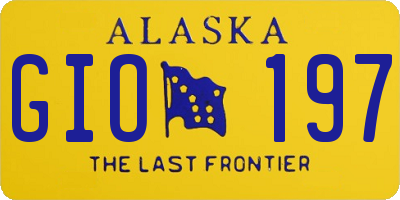 AK license plate GIO197