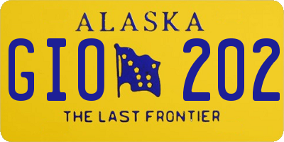 AK license plate GIO202