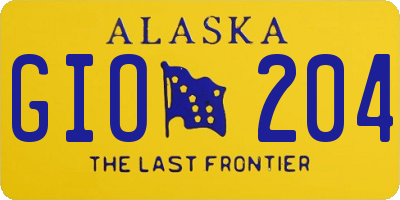 AK license plate GIO204