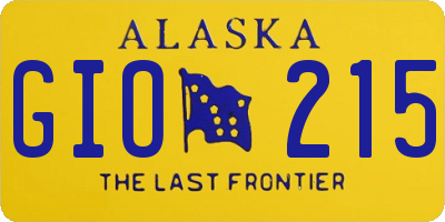 AK license plate GIO215