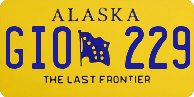 AK license plate GIO229