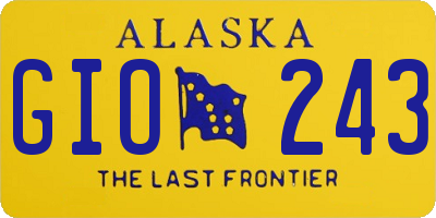 AK license plate GIO243