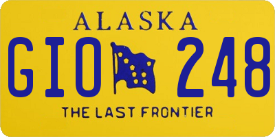 AK license plate GIO248