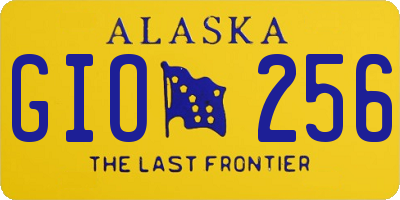 AK license plate GIO256