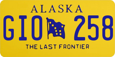 AK license plate GIO258