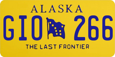 AK license plate GIO266