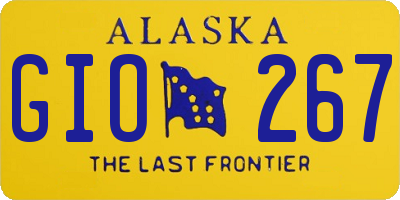 AK license plate GIO267