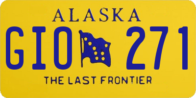 AK license plate GIO271