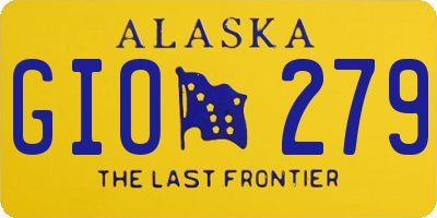 AK license plate GIO279