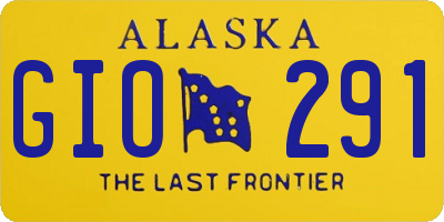AK license plate GIO291