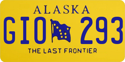 AK license plate GIO293