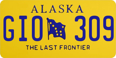 AK license plate GIO309