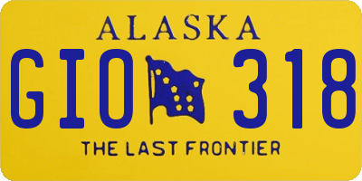 AK license plate GIO318