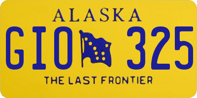 AK license plate GIO325
