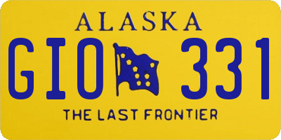 AK license plate GIO331