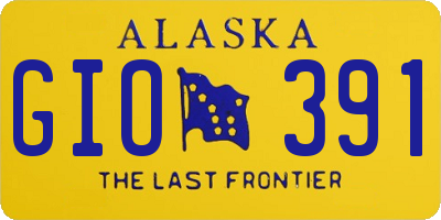 AK license plate GIO391
