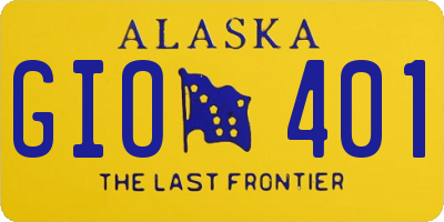 AK license plate GIO401