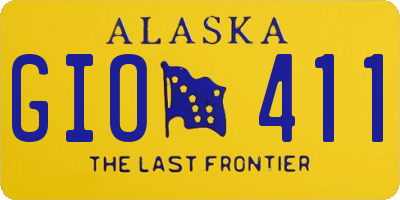 AK license plate GIO411