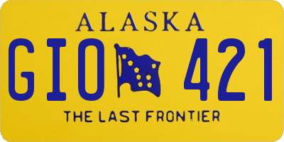 AK license plate GIO421