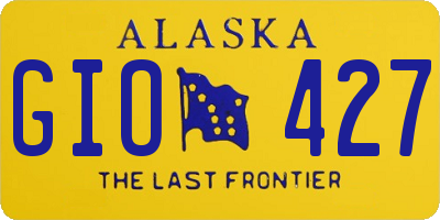 AK license plate GIO427