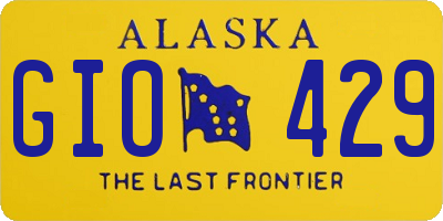 AK license plate GIO429