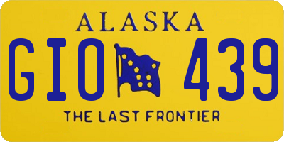AK license plate GIO439