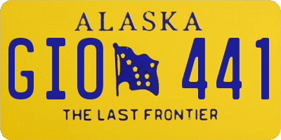 AK license plate GIO441