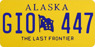 AK license plate GIO447