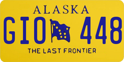 AK license plate GIO448