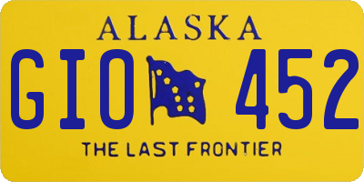 AK license plate GIO452
