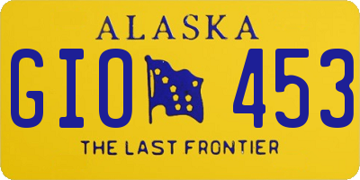 AK license plate GIO453