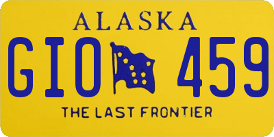 AK license plate GIO459