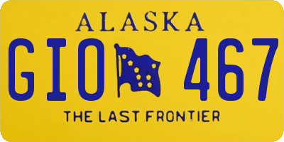 AK license plate GIO467