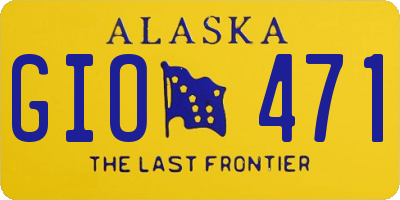 AK license plate GIO471