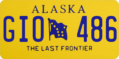 AK license plate GIO486