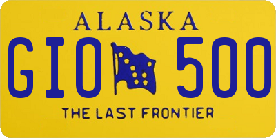 AK license plate GIO500