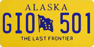 AK license plate GIO501