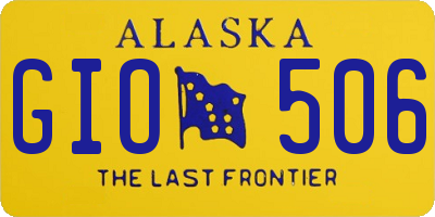 AK license plate GIO506