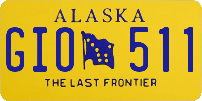 AK license plate GIO511