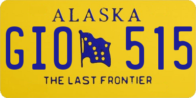 AK license plate GIO515
