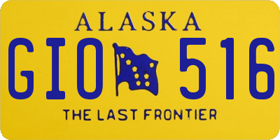 AK license plate GIO516
