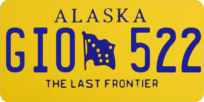 AK license plate GIO522
