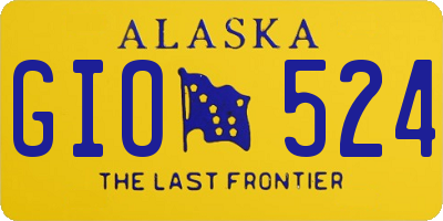 AK license plate GIO524