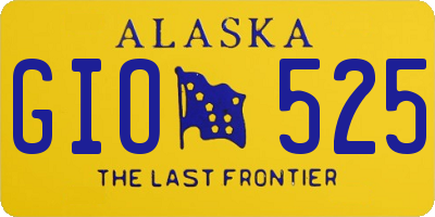 AK license plate GIO525