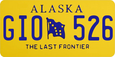AK license plate GIO526